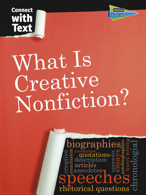 cover image of What is Creative Nonfiction?